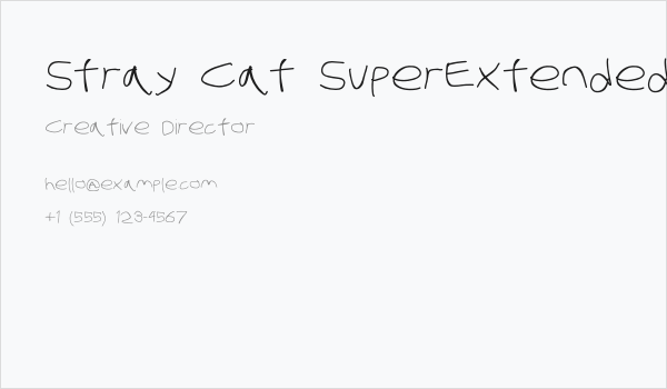 Stray Cat SuperExtended Business Card