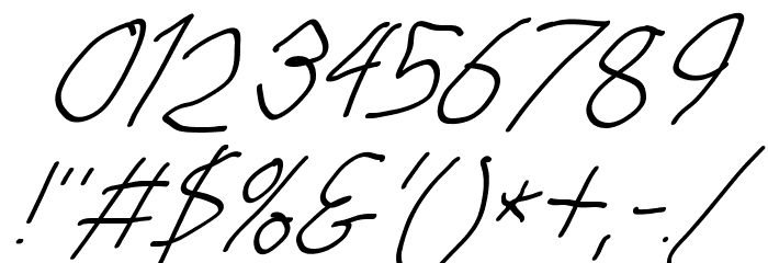 Stray Cat SuperOblique Font OTHER CHARS