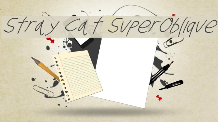 Stray Cat SuperOblique Font examples