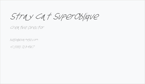 Stray Cat SuperOblique Business Card