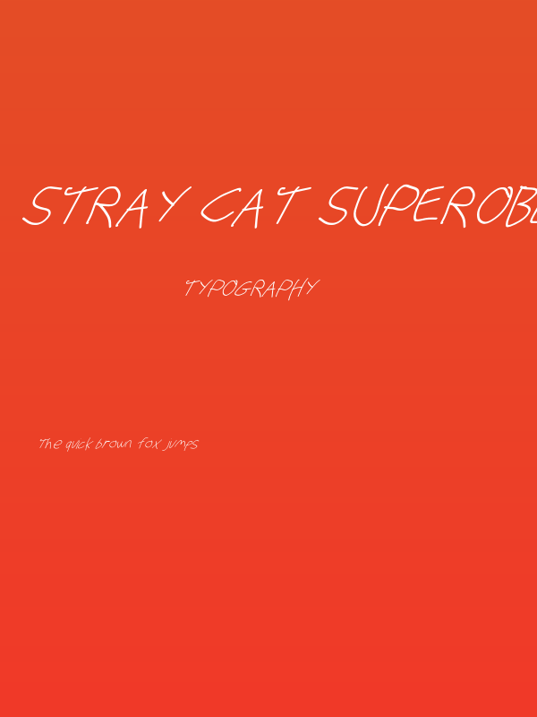 Stray Cat SuperOblique Poster