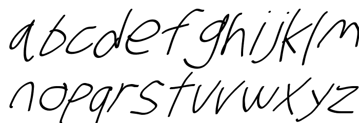 Stray Cat SuperOblique Font LOWERCASE