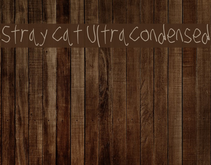 Stray Cat UltraCondensed Font examples