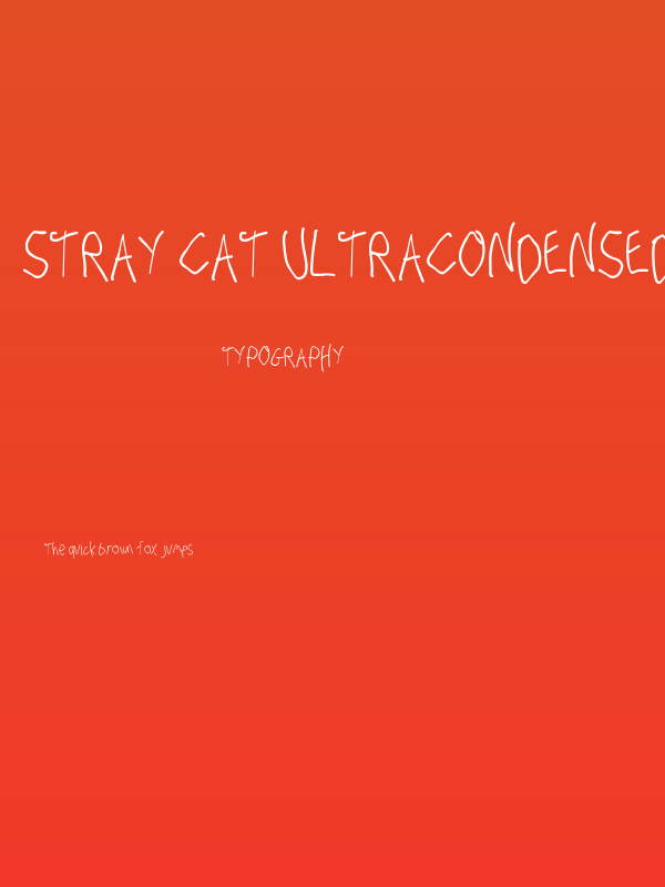 Stray Cat UltraCondensed Poster