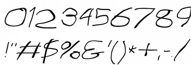 Stray Cat UltraExtended Oblique Font OTHER CHARS