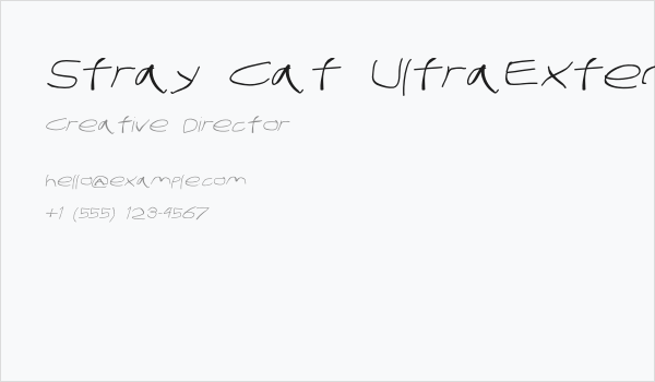 Stray Cat UltraExtended Oblique Business Card