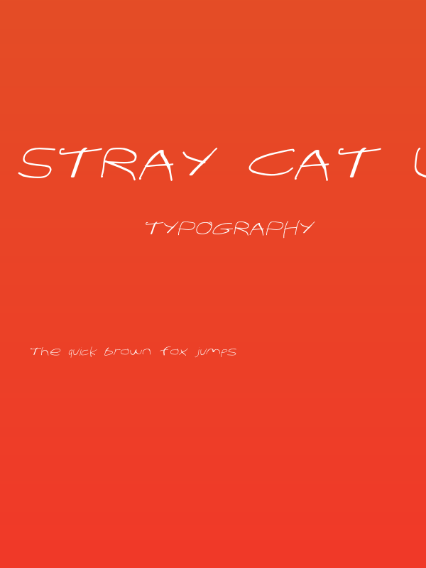 Stray Cat UltraExtended Oblique Poster