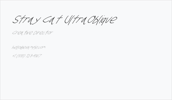 Stray Cat UltraOblique Business Card