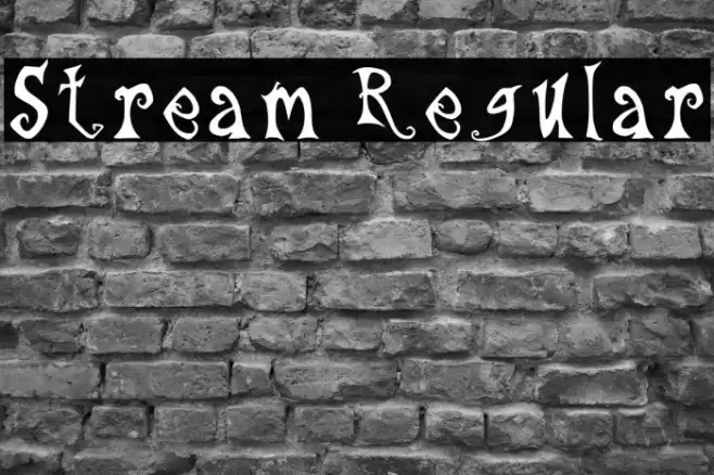 Stream Regular Font examples