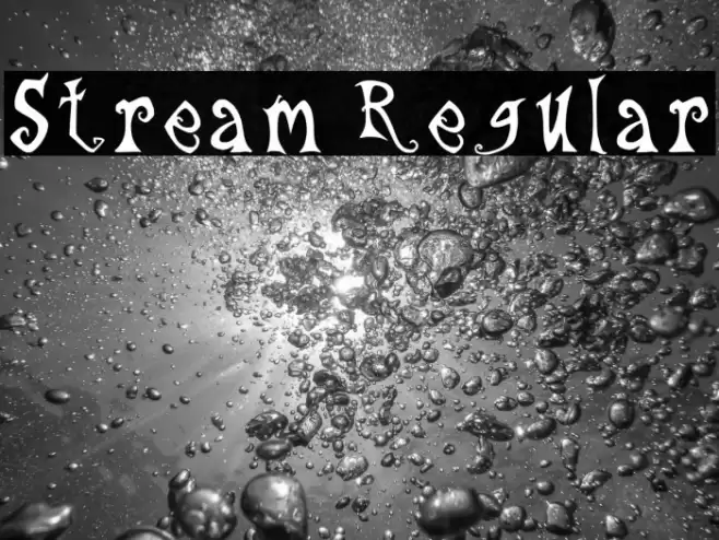 Stream Regular Font examples