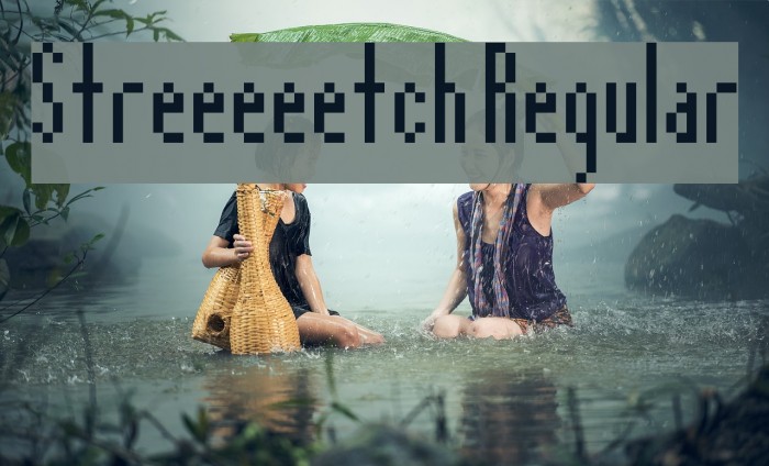 Streeeeetch Regular Font examples