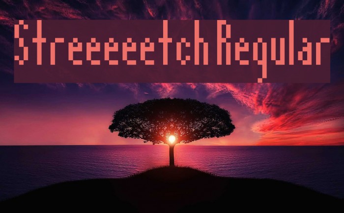 Streeeeetch Regular Font examples