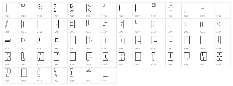 Street Block Character Map