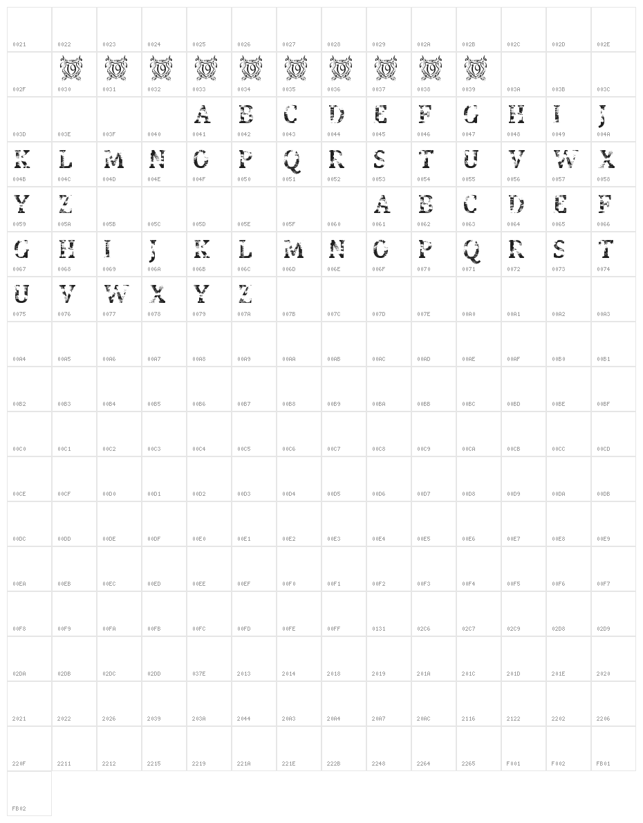 Street Blues Trial Character Map