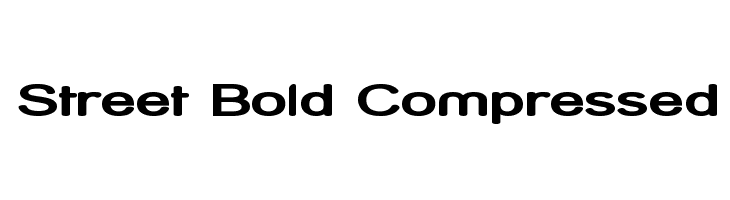 Street Bold Compressed Font