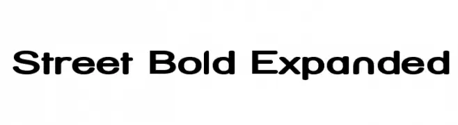 Street Bold Expanded  フリーフォントのダウンロード