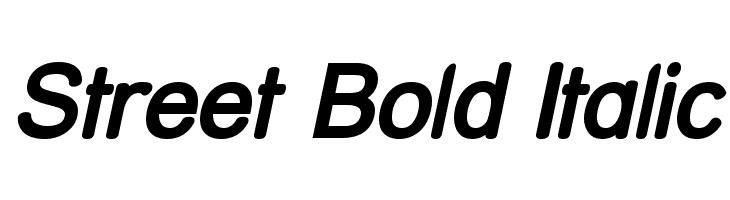 Street Bold Italic Font