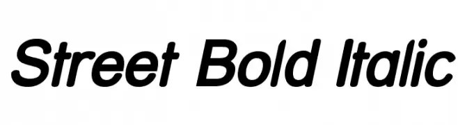Street Bold Italic  フリーフォントのダウンロード