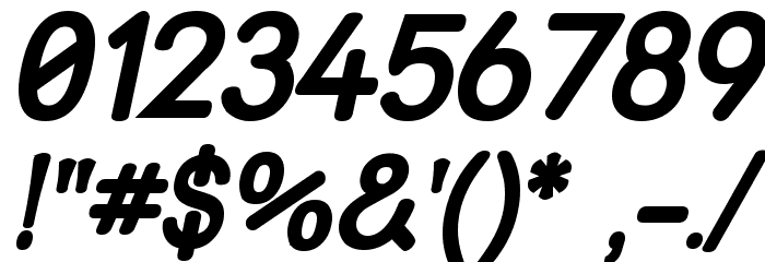 Street Bold Italic Font OTHER CHARS