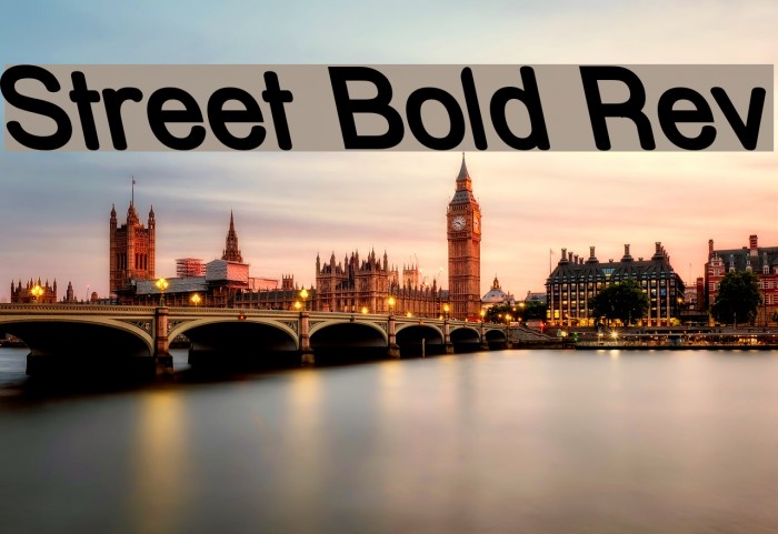 Street Bold Rev Font examples