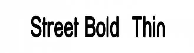Street Bold  Thin  フリーフォントのダウンロード