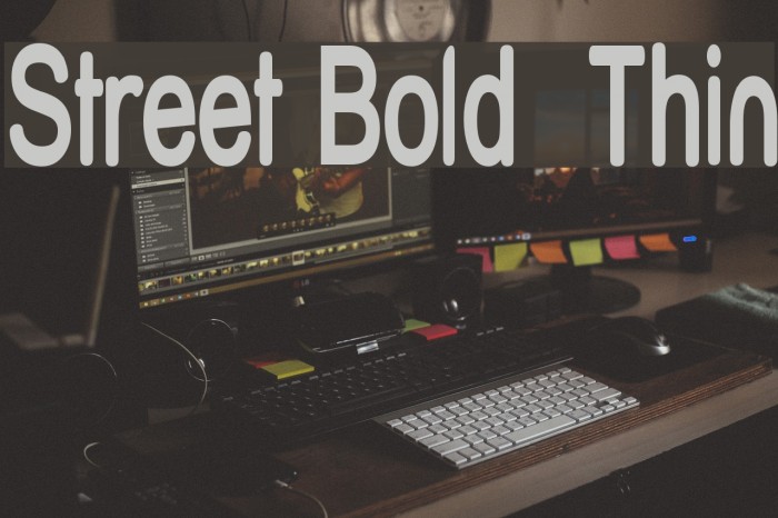 Street Bold Thin Font examples