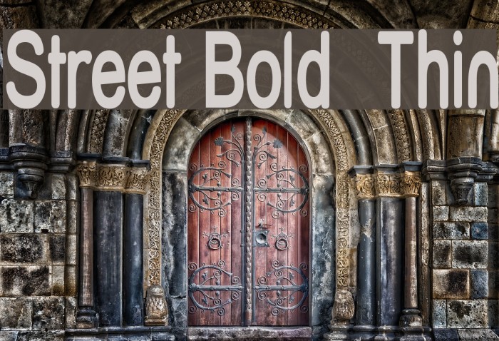 Street Bold Thin Font examples