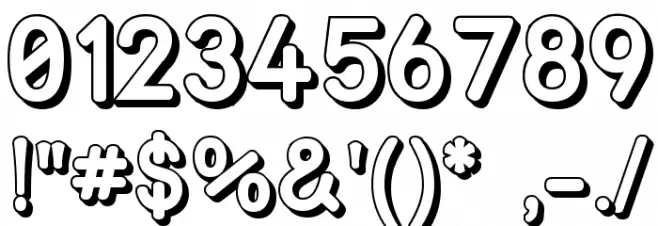 Street Bold3D Reject Font OTHER CHARS