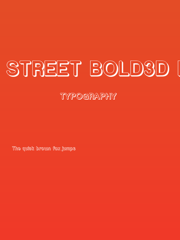 Street Bold3D Reject Poster