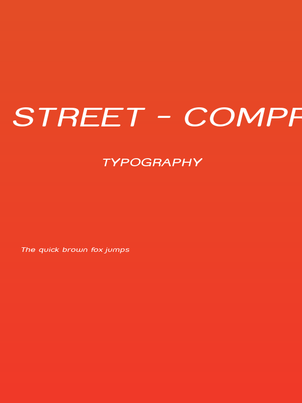 Street - Compressed Italic Poster