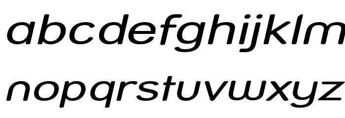 Street - Compressed Italic Font LOWERCASE