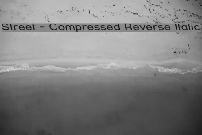 Street - Compressed Reverse Italic examples