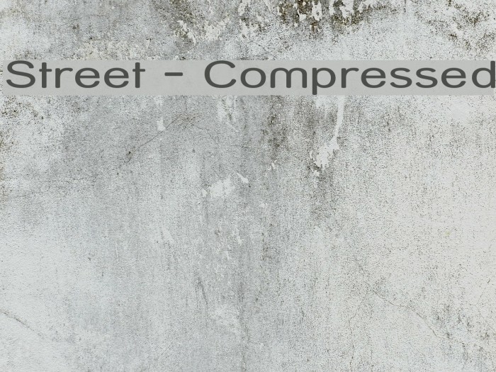 Street - Compressed Font examples