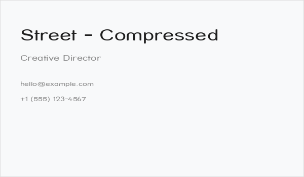 Street - Compressed Business Card