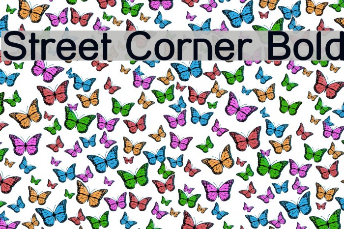 Street Corner Bold Font examples