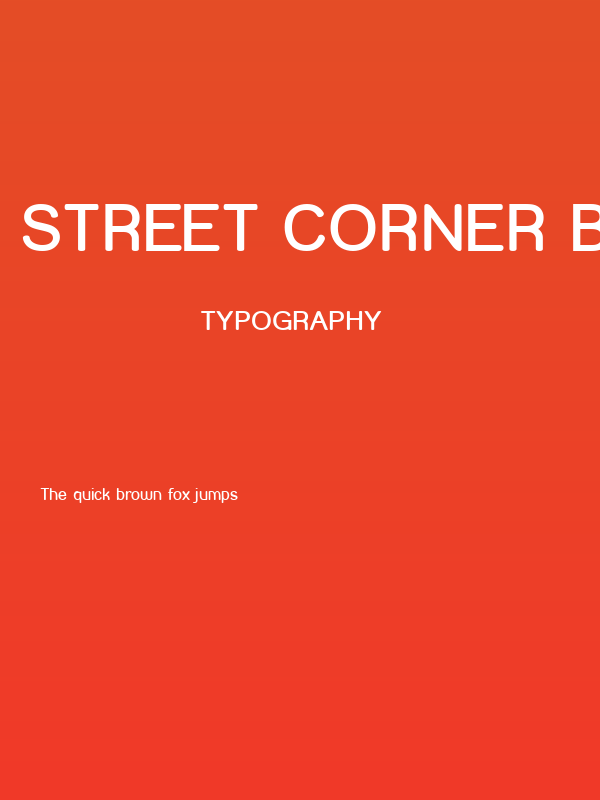 Street Corner Bold Poster