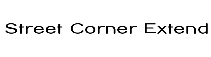 Street Corner Extend Font