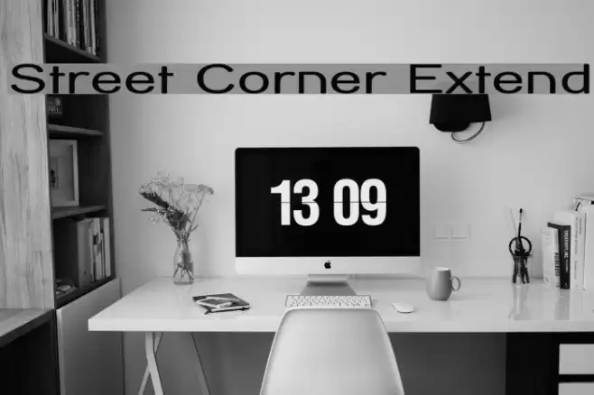 Street Corner Extend Font examples