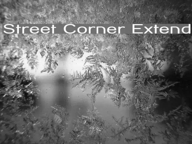 Street Corner Extend Font examples