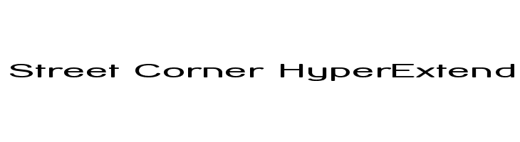 Street Corner HyperExtend Font