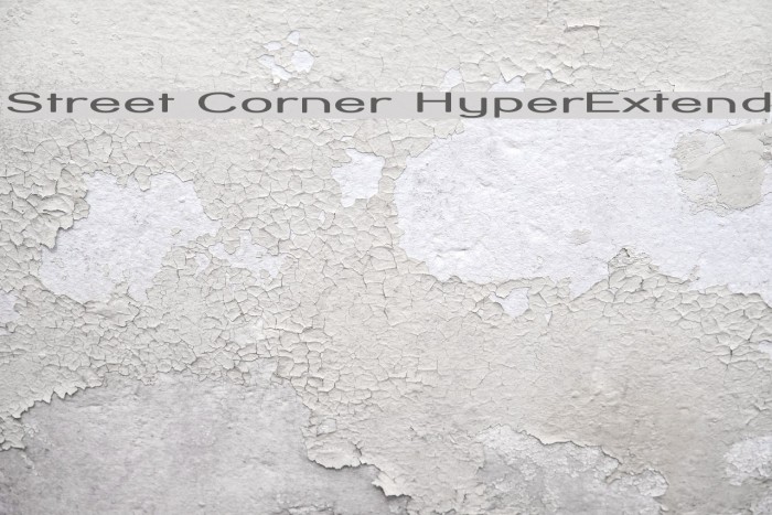 Street Corner HyperExtend Font examples