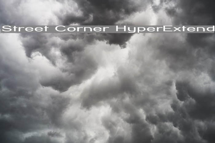 Street Corner HyperExtend Font examples