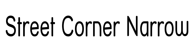 Street Corner Narrow Font