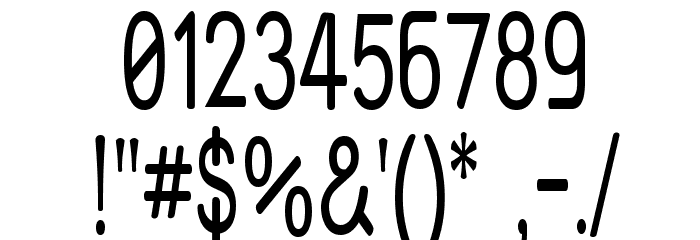 Street Corner Narrow Font OTHER CHARS