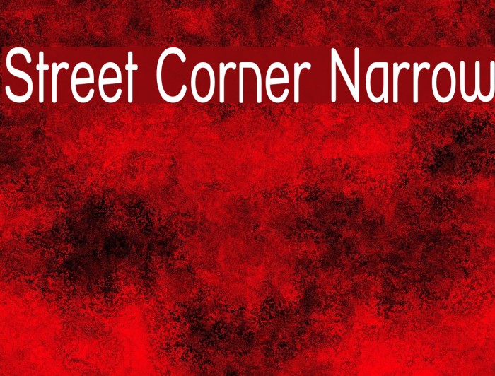Street Corner Narrow Font examples
