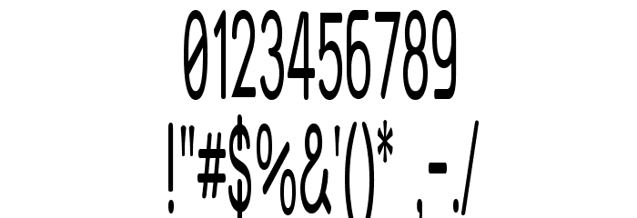 Street Corner Narrower Font OTHER CHARS