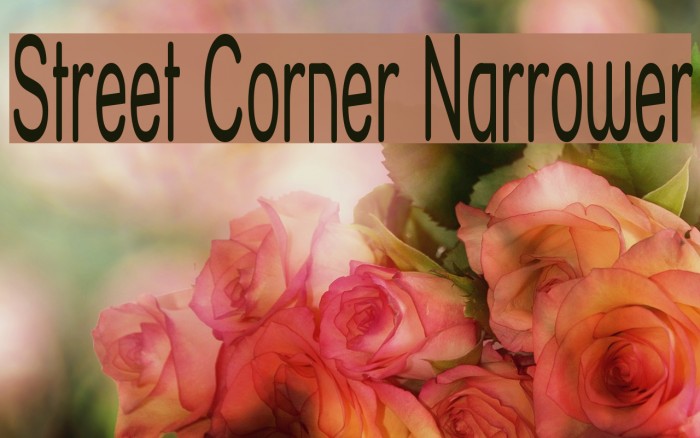 Street Corner Narrower Font examples