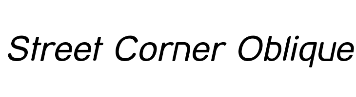 Street Corner Oblique Font