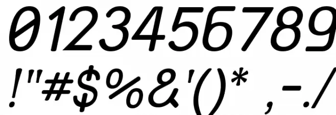 Street Corner Oblique Font OTHER CHARS