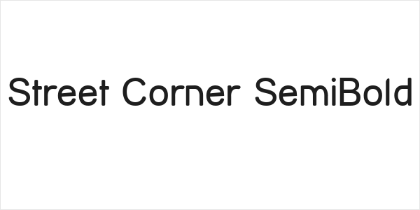 Street Corner SemiBold Logo